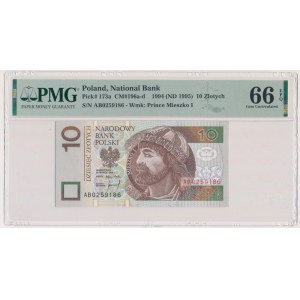 10 zlatých 1994 - AB - PMG 66 EPQ - RARE