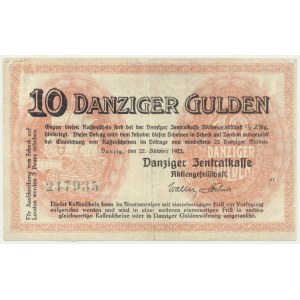 Gdaňsk, 10 guldenů 1923 - RARE