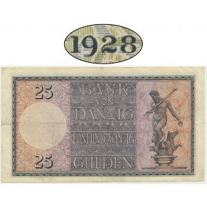 Danzig, 25 guldenů 1928 - B/B - RARE