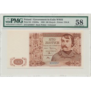 100 złotych 1939 - K - PMG 58