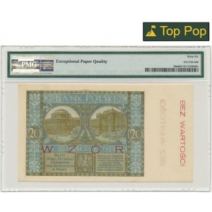 20 złotych 1926 - WZÓR - Ser. A - PMG 66 EPQ