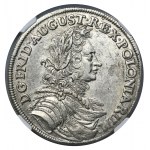 August II the Strong, 2/3 Thaler (gulden) Drezno 1703 - NGC MS62