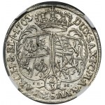 August II Silný, 2/3 tolaru (gulden) Drážďany 1703 - NGC MS62