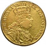August III Sas, dvojitý Augustus d'or (10 tolarů) Lipsko 1753 - VELMI ZRADKÉ