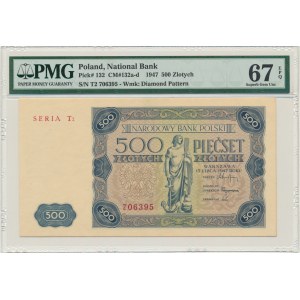 500 zlatých 1947 - T2 - PMG 67 EPQ