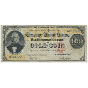 USA, Gold Certificate, 100 Dollars 1882 - Parker & Burke