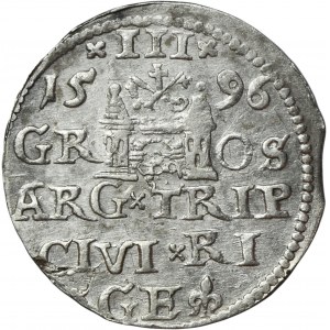 Sigismund III Vasa, 3 Groschen Riga 1596 - LI