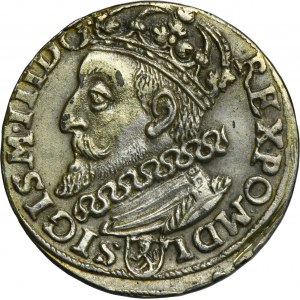 Sigismund III Vasa, 3 Groschen Krakau 1601 - left head