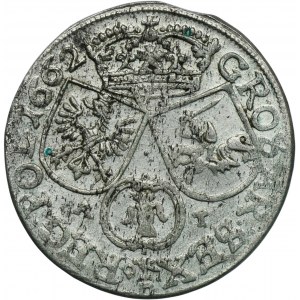 Ján II Kazimír VI. krakovský 1662 AT - jedna hranica