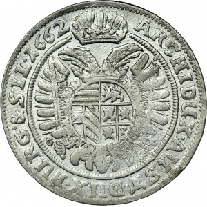 Slezsko, habsburská vláda, Leopold I., 15 Krajcarů Vratislav 1662 GH