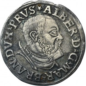 Knížecí Prusko, Albrecht Hohenzollern, Trojak Königsberg 1538 - RARE