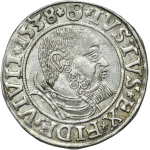 Ducal Prussia, Albrecht Hohenzollern, Groschen Königsberg 1538 - PRVSS