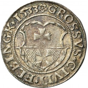 Sigismund I the Old, Groschen Elbing 1533 - PRVSS