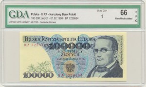 100.000 złotych 1990 - BA - GDA 66 EPQ