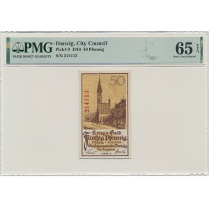 Gdansk, 50 fenig 1918 - PMG 65 EPQ