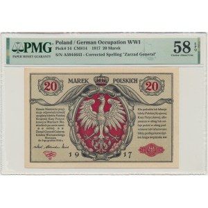 20 značek 1916 - Generál - PMG 58 EPQ - BEAUTIFUL