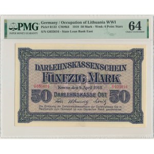 Kaunas, 50 marek 1918 - G - PMG 64