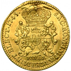 Augustus III of Poland, Ducat Dresden 1749 FWôF