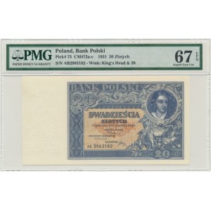 20 złotych 1931 - AB - PMG 67 EPQ