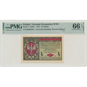 1/2 marki 1916 - Generał - PMG 66 EPQ