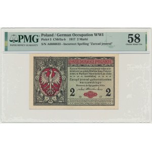 2 známky 1916 - Obecné - A - PMG 58