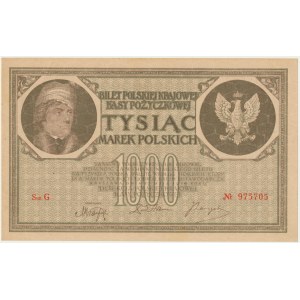 1 000 marek 1919 - Série G - čerstvé