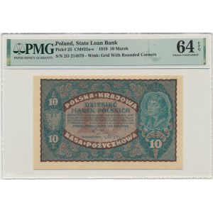 10 marks 1919 - II Series O - PMG 64 EPQ - rare single letter series
