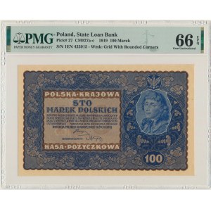 100 bodov 1919 - IE Séria N - PMG 66 EPQ