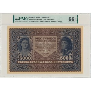 5.000 marek 1920 - III Serja A - PMG 66 EPQ