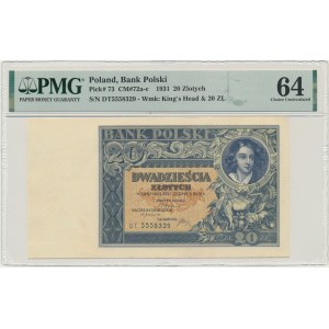 20 zlatých 1931 - DT. - PMG 64