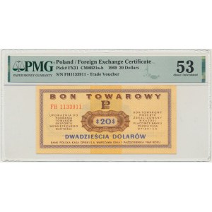 Pewex, 20 USD 1969 - FH - PMG 53