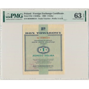 Pewex, 1 dolar 1960 - Bd - bez klauzuli - PMG 63 EPQ - RZADKA
