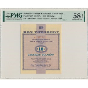 Pewex, 10 USD 1960 - Cf - s doložkou - PMG 58 EPQ