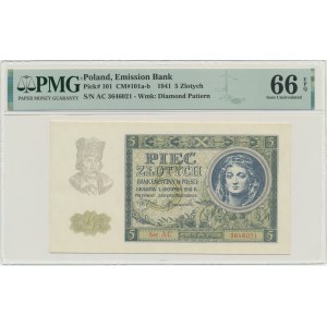 5 złotych 1941 - AC - PMG 66 EPQ