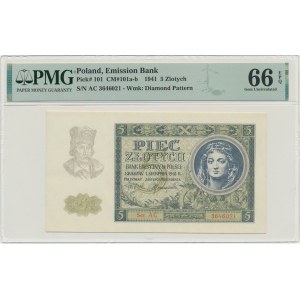 5 gold 1941 - AC - PMG 66 EPQ