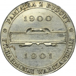 Medaile za stavbu Filharmonie ve Varšavě 1901
