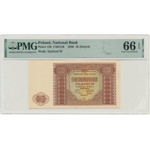 10 złotych 1946 - PMG 66 EPQ