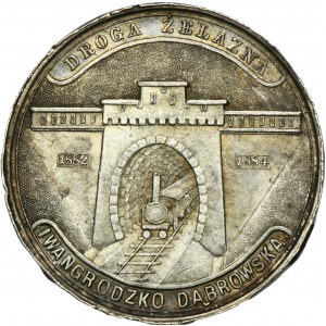 Pamětní medaile ke stavbě tunelu Miechow 1884 - VELMI RARITNÍ