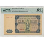 500 złotych 1947 - I3 - PMG 64 - RZADKOŚĆ