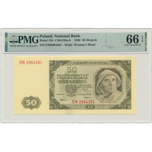 50 zlatých 1948 - EM - PMG 66 EPQ