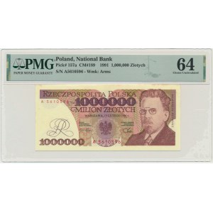 1 milion złotych 1991 - A - PMG 64 - pierwsza seria