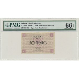 50 Pfennig 1940 - red serial number - PMG 66 EPQ