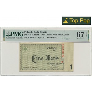 1 Mark 1940 - A - 6 digit series - PMG 67 EPQ