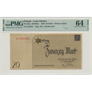 20 Mark 1940 - no. 1 without watermark - PMG 64