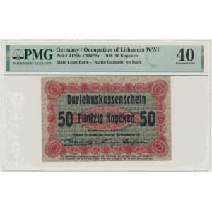 Posen, 50 Kopecks 1916 - long clause (P2a) - PMG 40