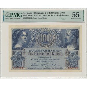 Posen, 100 Rubles 1916 - 6 digit series - PMG 55