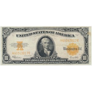 USA, zlatý certifikát, 10 USD 1922 - Speelman &amp; White -.