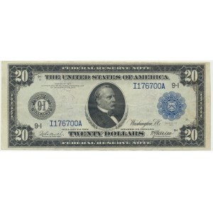 USA, Blue Seal, Minneapolis, $20 1914 - Burke &amp; McAdoo -.