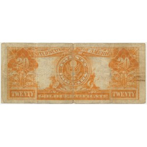 USA, zlatý certifikát, 20 dolarů 1922 - Speelman &amp; White -.