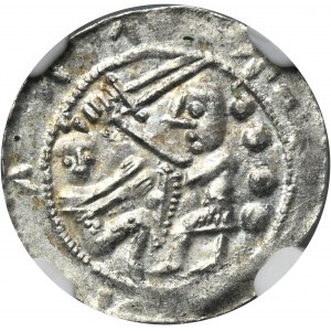 Vladislaus II the Exile, Denarius - NGC MS63